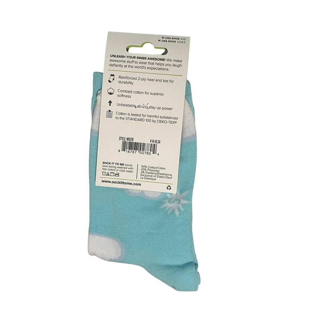 Attn Dog Lovers! SOCK it to me Wm's‎ Crew Socks PUP PUP AND AWAY Print Fits 5-10